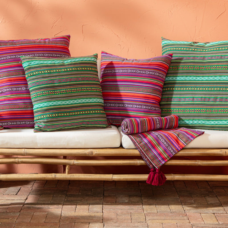 Kussen mexican groot - groen - 60x60 cm