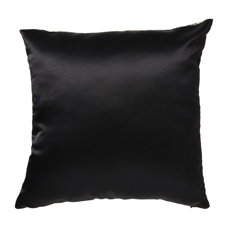 Kussen tijger metallic - zilverkleurig - 45x45 cm