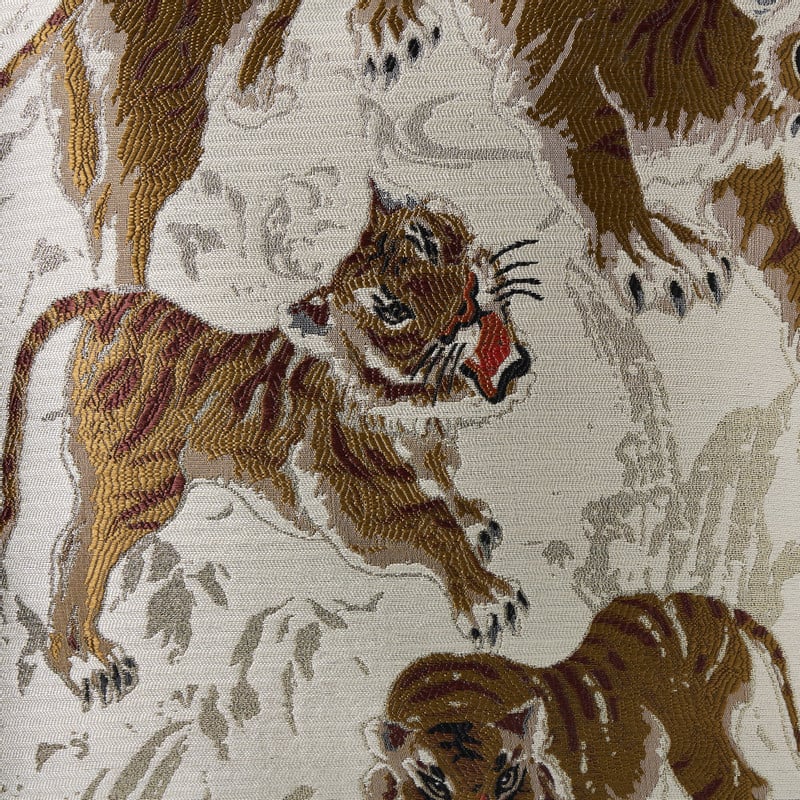 Kussen tijger metallic - zilverkleurig - 45x45 cm