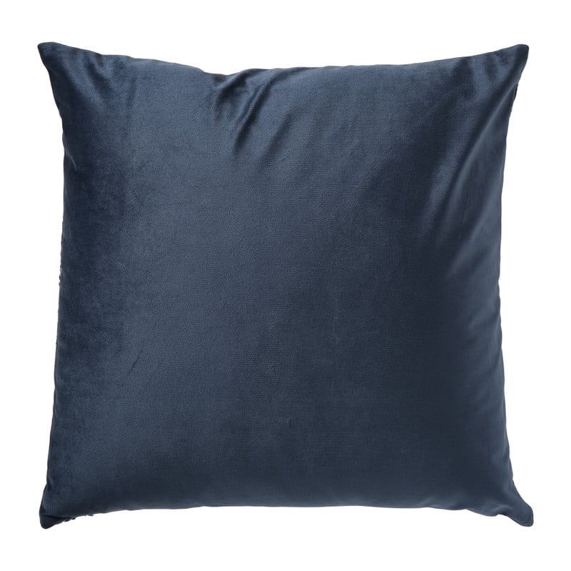 Kussen chenille jacquard - blauw - 45x45 cm