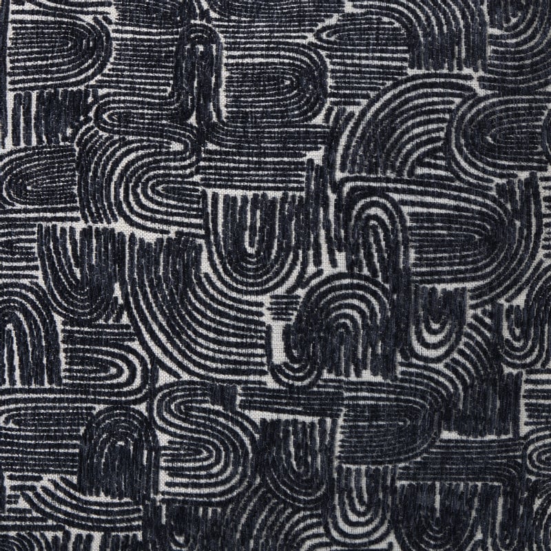Kussen chenille jacquard - blauw - 45x45 cm