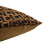Kussen velvet geblokt - bruin - 45x45 cm