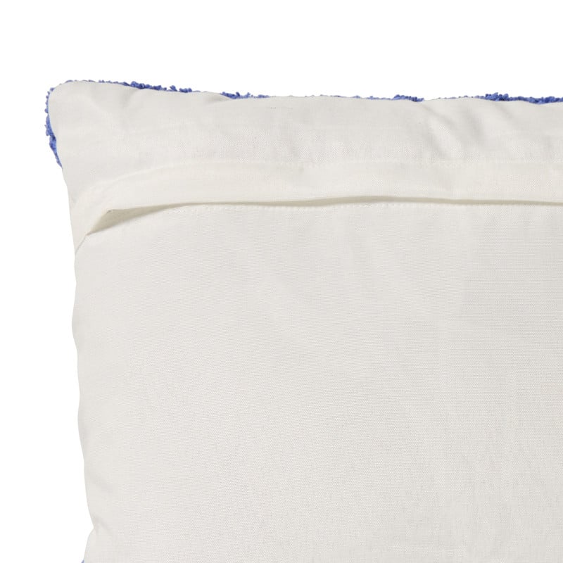 Kussen tufted - blauw - 45x45 cm