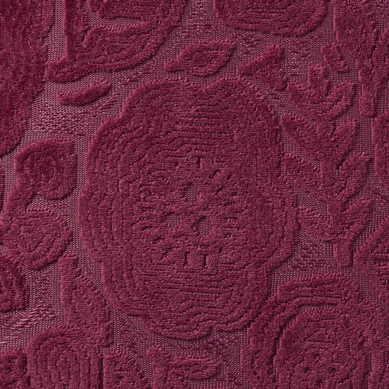 Kussen bloemenprint - bordeaux rood - 45x45 cm 