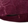 Kussen bloemenprint - bordeaux rood - 45x45 cm 