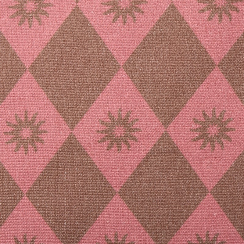 Kussen wyber - bruin/rood - 45x45 cm