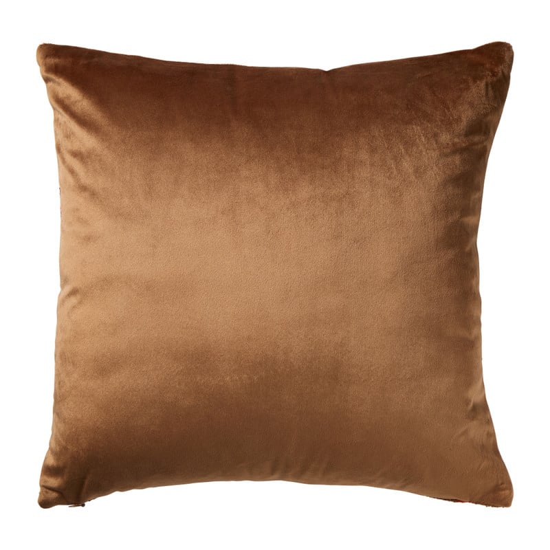 Kussen chenille jacquard - roze/paars - 45x45 cm
