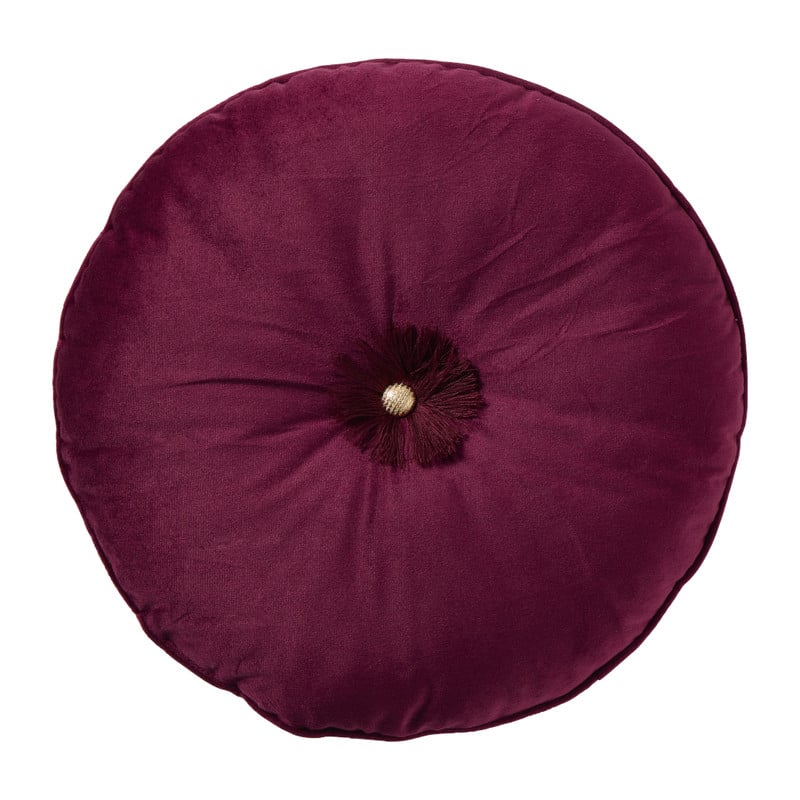 Kussen rond - paars - ø33 cm