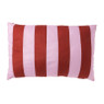Kussen met strepen - rood/roze - 30x45 cm
