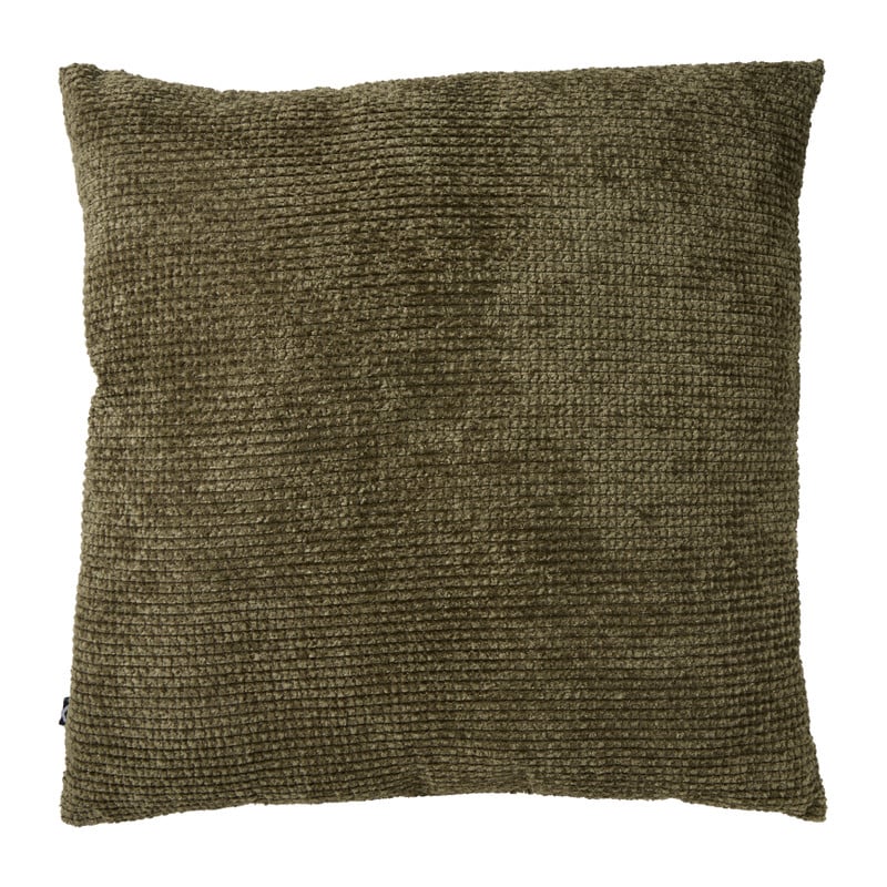 Kussen geblokt groot - groen - 60x60 cm 