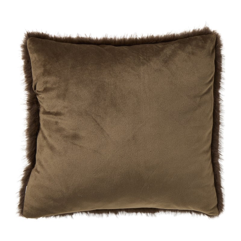 Kussen fluffy - bruin - 45x45 cm