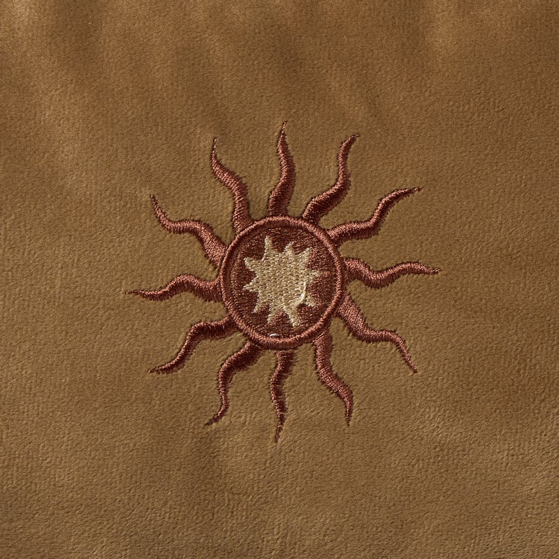 Mini kussen velvet zonnetje - geel - 20x30 cm