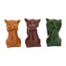 Horen zien en zwijgen - vosjes set - 5X9X9 cm 