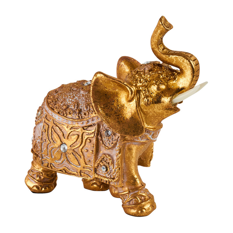 Olifant ornament - goud - 12x5x12 cm