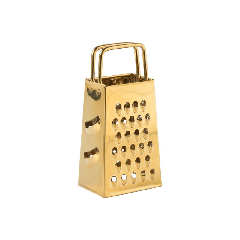 Rasp amberblokje - goudkleurig - 8 cm