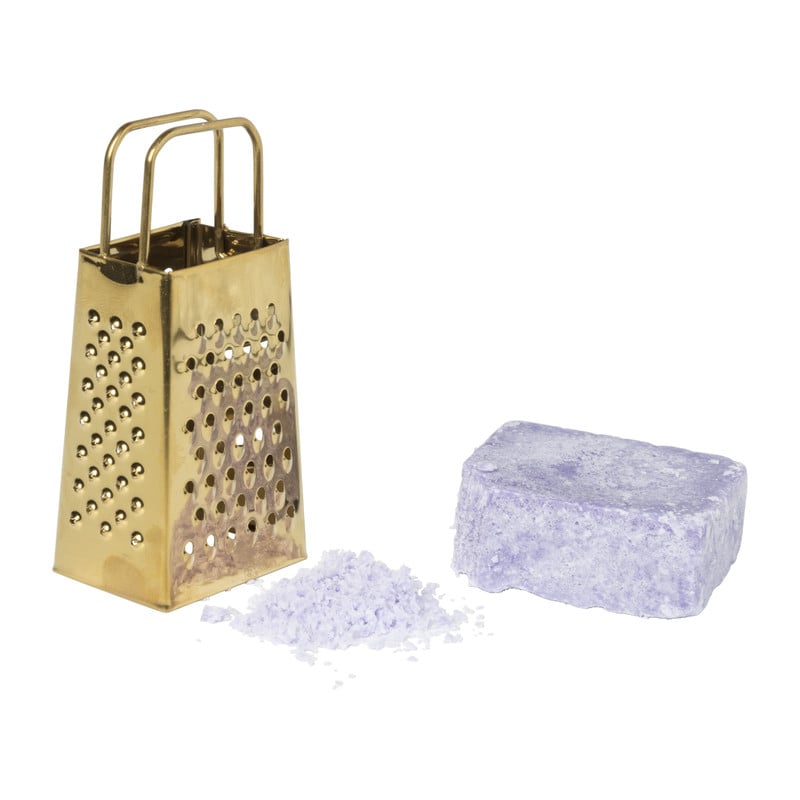 Rasp amberblokje - goudkleurig - 8 cm