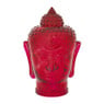 Boeddha hoofd glas - roze - 16x14x23 cm