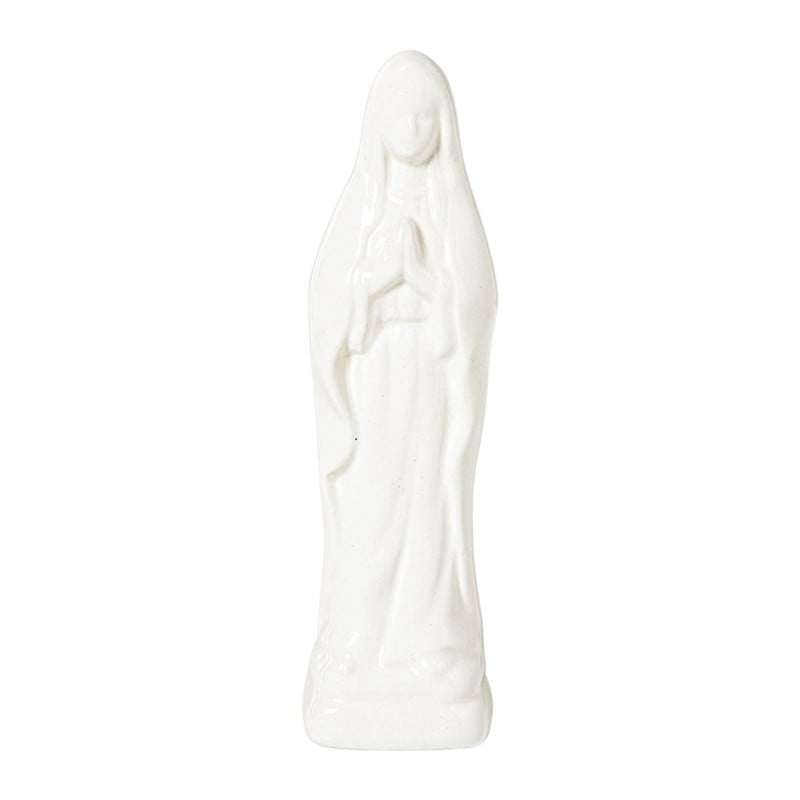 Heilige Maria beeldje - wit - 4.2x4x14.5 cm