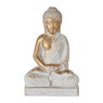 Boeddha zittend - cement/goud - 15.5x9.5x24.5 cm