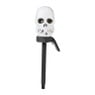 Solar tuinlamp schedel - wit/zwart - ø7x36.5 cm