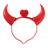 Haarband duivel led - rood - 18x20 cm