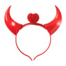 Haarband duivel led - rood - 18x20 cm