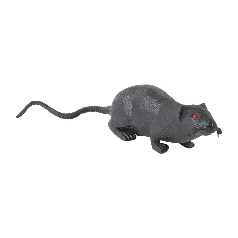 Rat - zwart -12x3.5x5 cm