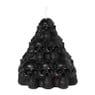 Bloedende kaars skelet pyramide - zwart - 7x7x7 cm