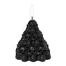 Bloedende kaars skelet pyramide - zwart - 7x7x7 cm
