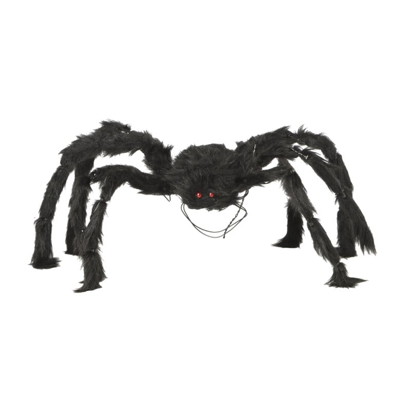 Grote spin met LED - zwart - 35x55 cm