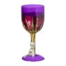 Wijnglas skelethand plastic - paars - ø8x17 cm