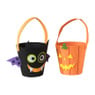Halloween emmer pompoen - vilt - ø22x26 cm