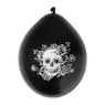 Ballonnen Day of the Dead - zwart/wit - set van 6