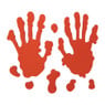 Raamsticker handen - rood - 19x19 cm