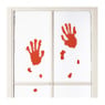 Raamsticker handen - rood - 19x19 cm