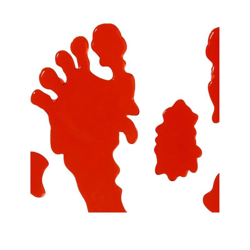 Raamsticker voeten - rood - 19x19 cm