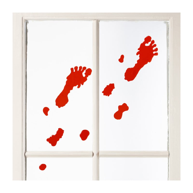 Raamsticker voeten - rood - 19x19 cm