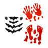Raamsticker voeten - rood - 19x19 cm