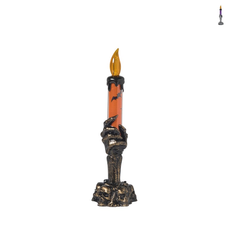 Kandelaar halloween - diverse varianten - ø6x21 cm