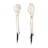 Skelet handen met LED-lampjes - wit - 46 cm