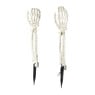 Skelet handen met LED-lampjes - wit - 46 cm