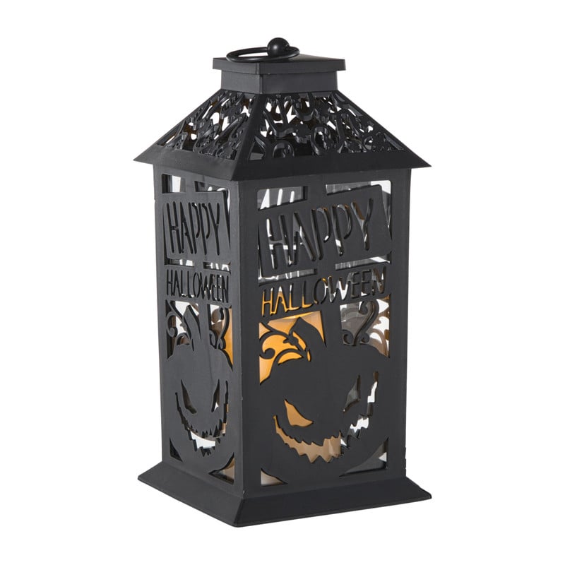 Lantaarn halloween - zwart - 30.5x14x14 cm