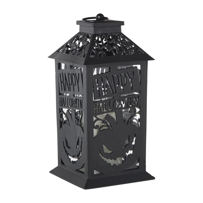 Lantaarn halloween - zwart - 30.5x14x14 cm