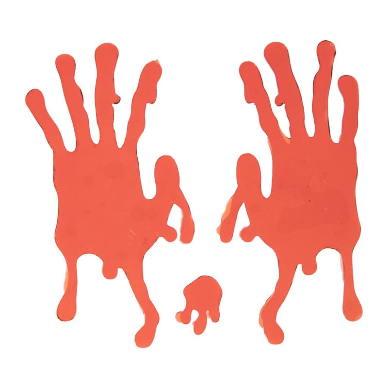 Raamsticker Halloween - hand bloed