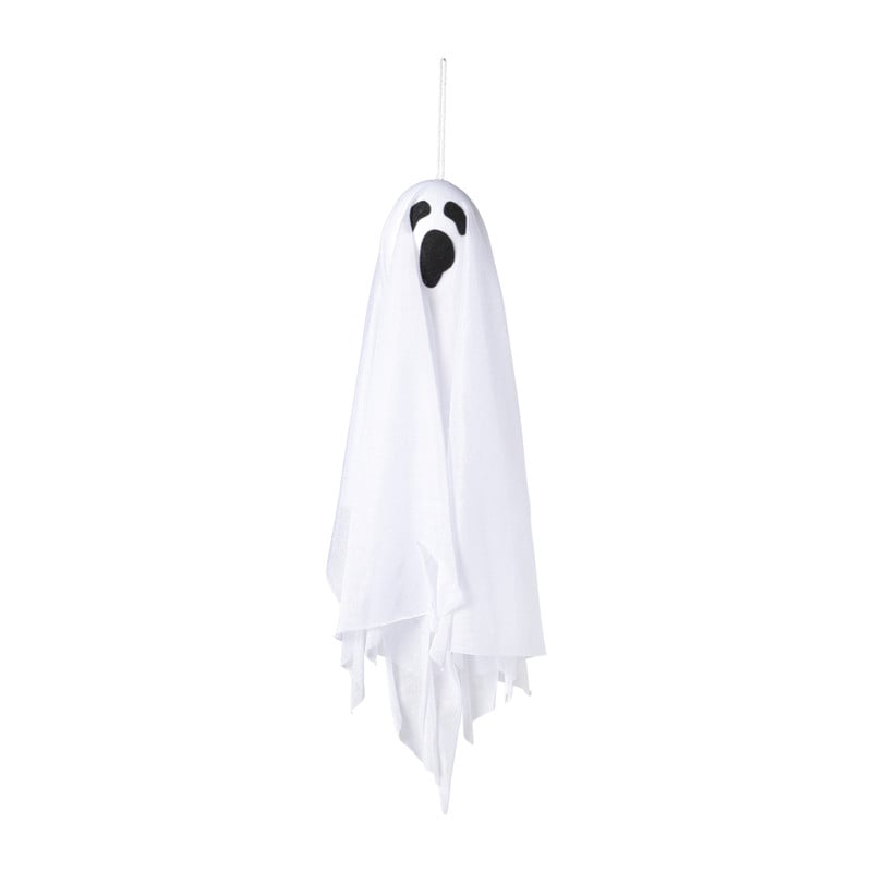 Hangdecoratie spook - wit - 30x50x3 cm