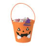 Halloween emmer pompoen - vilt - ø22x26 cm