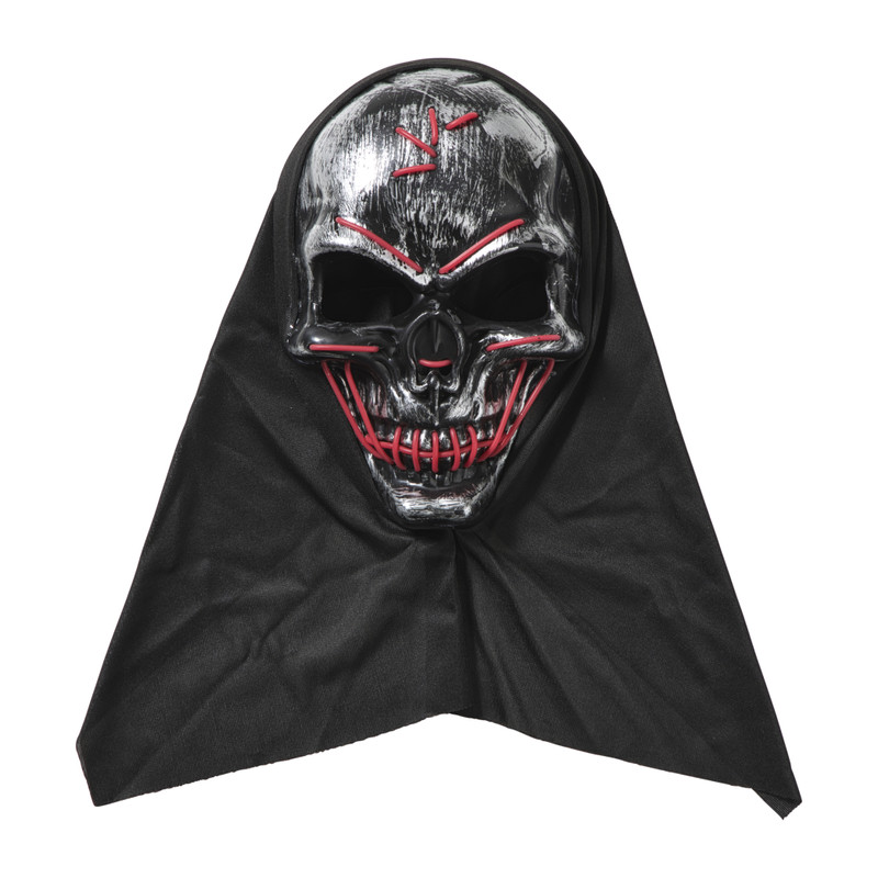 Halloween masker skelet - zwart - 30x20x5 cm