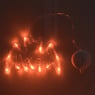 Halloween LED vleermuis - transparant/oranje - 20x13 cm