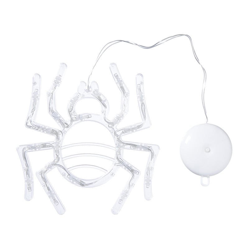 Halloween LED spin - transparant/oranje - 19x20 cm