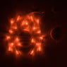 Halloween LED spin - transparant/oranje - 19x20 cm